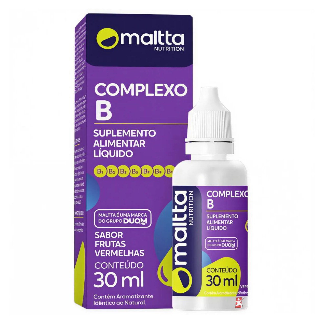 Complexo B 7 Vitaminas Gotas 30Ml Frutas Vermelhas – Maltta Nutrition