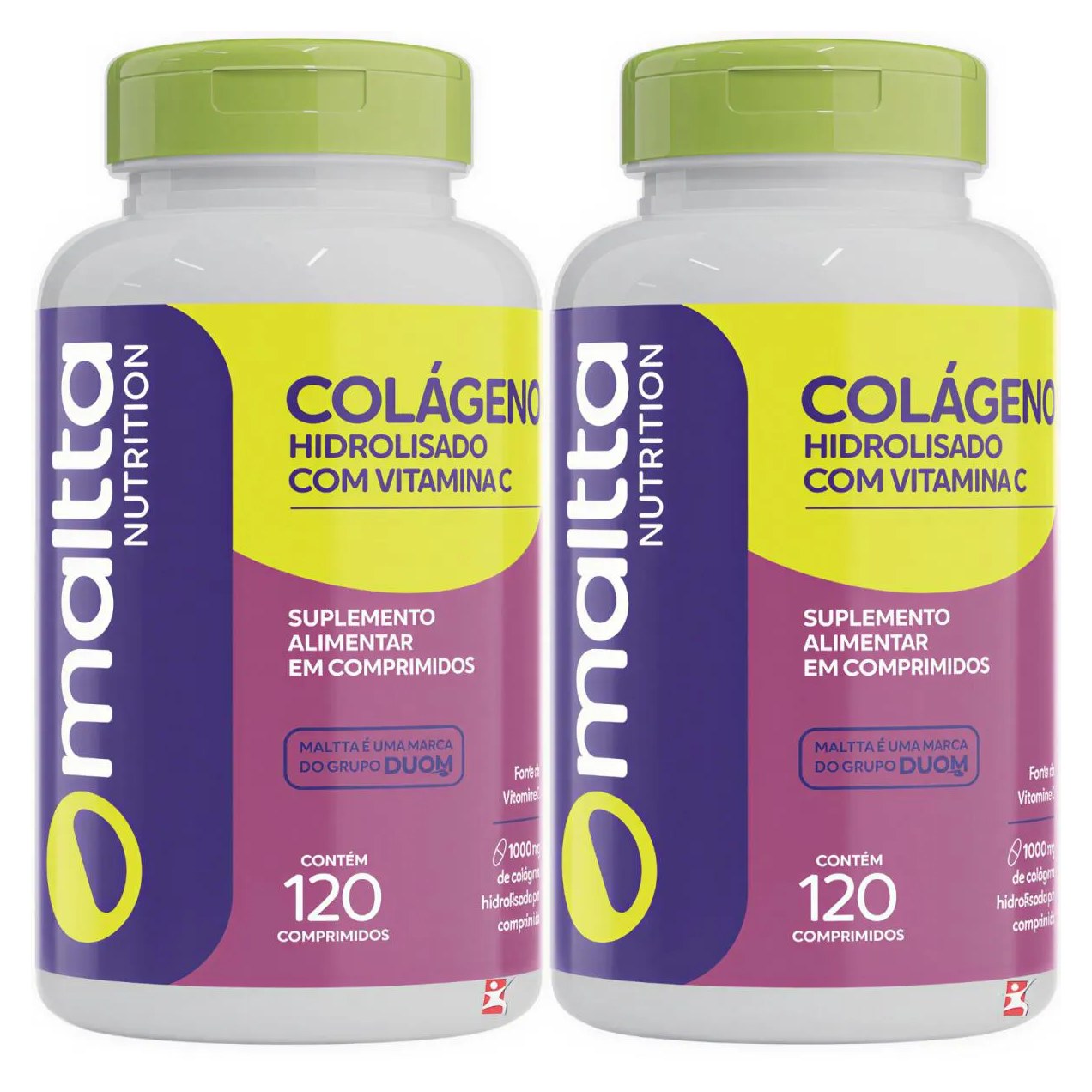 Kit 2 Colágeno Hidrolisado + Vitamina C Concentrado Total 240 Comprimidos - Maltta Nutrition