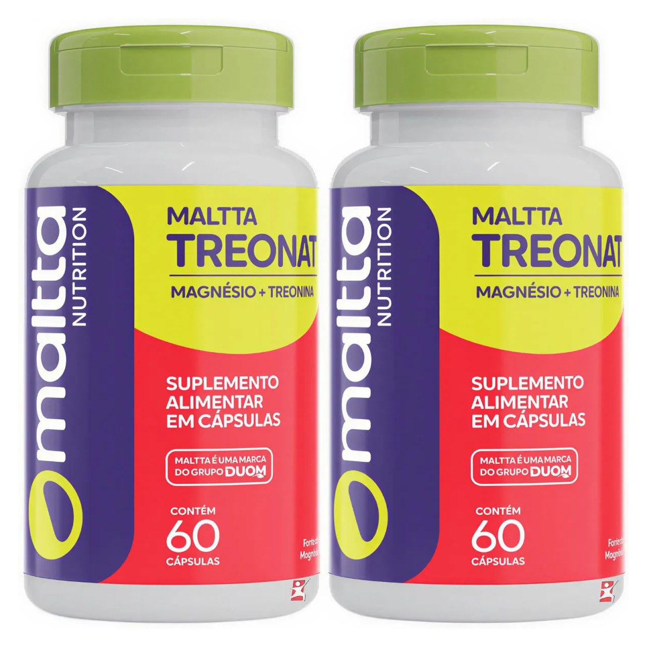 Kit 2 Maltta Treonat Memória - Magnésio + Treonina Total 120 Cápsulas - Maltta Nutrition