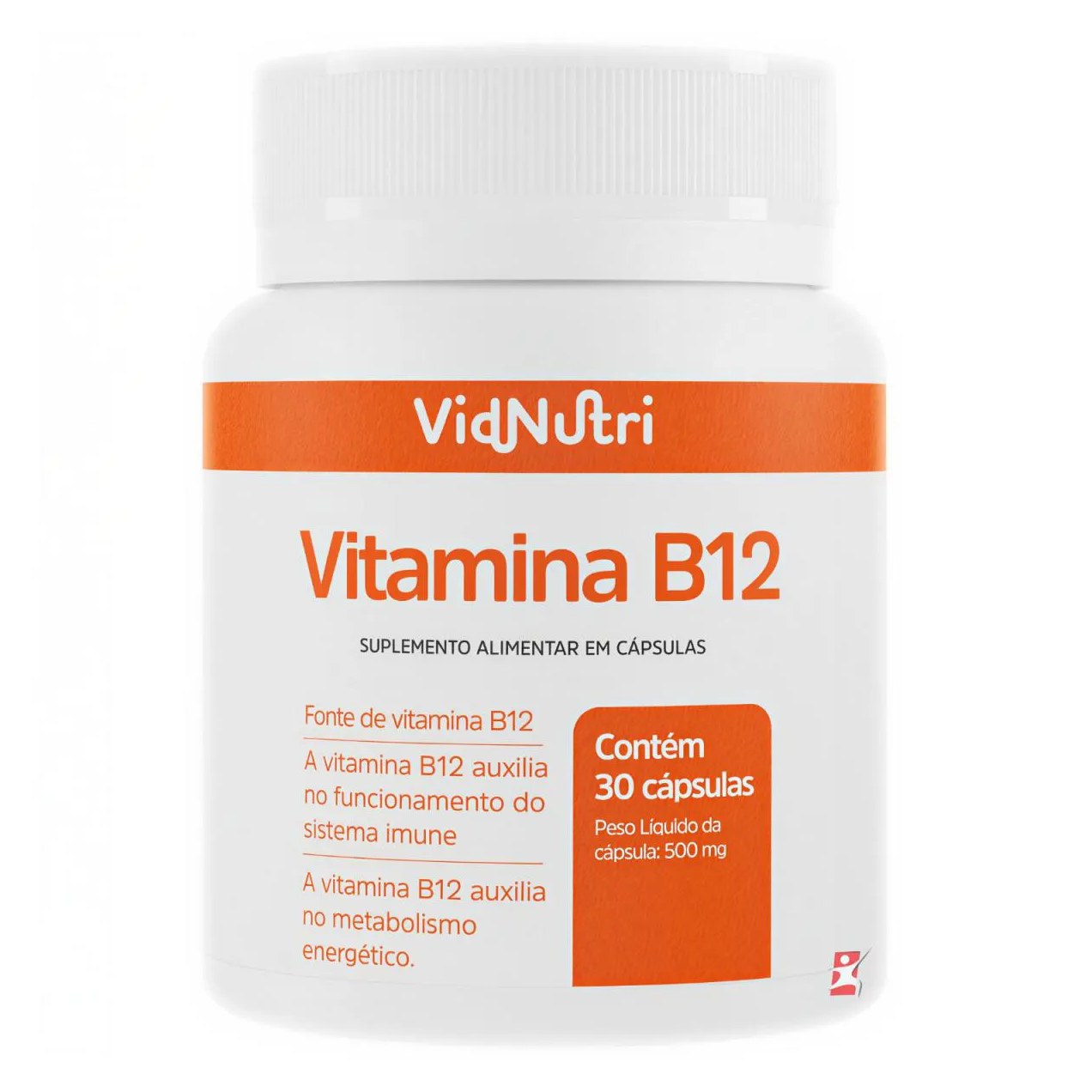 Vitamina B12 Cianocobalamina 1 ao Dia 30 Capsulas - Vidnutri