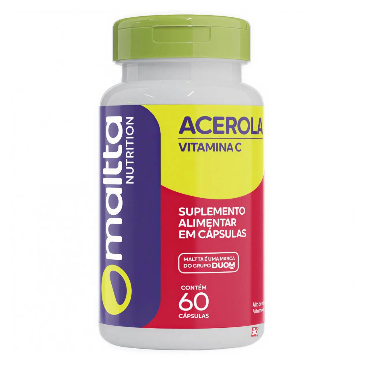 Vitamina C a Base de Acerola Concentrada 60 Cápsulas - Maltta Nutrition