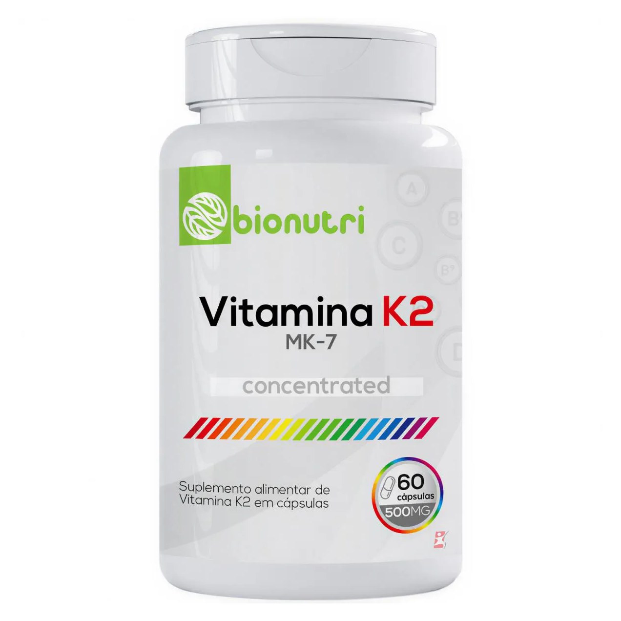 Vitamina K2 Concentrada Menaquinona Mk-7 60 Caps - Bionutri