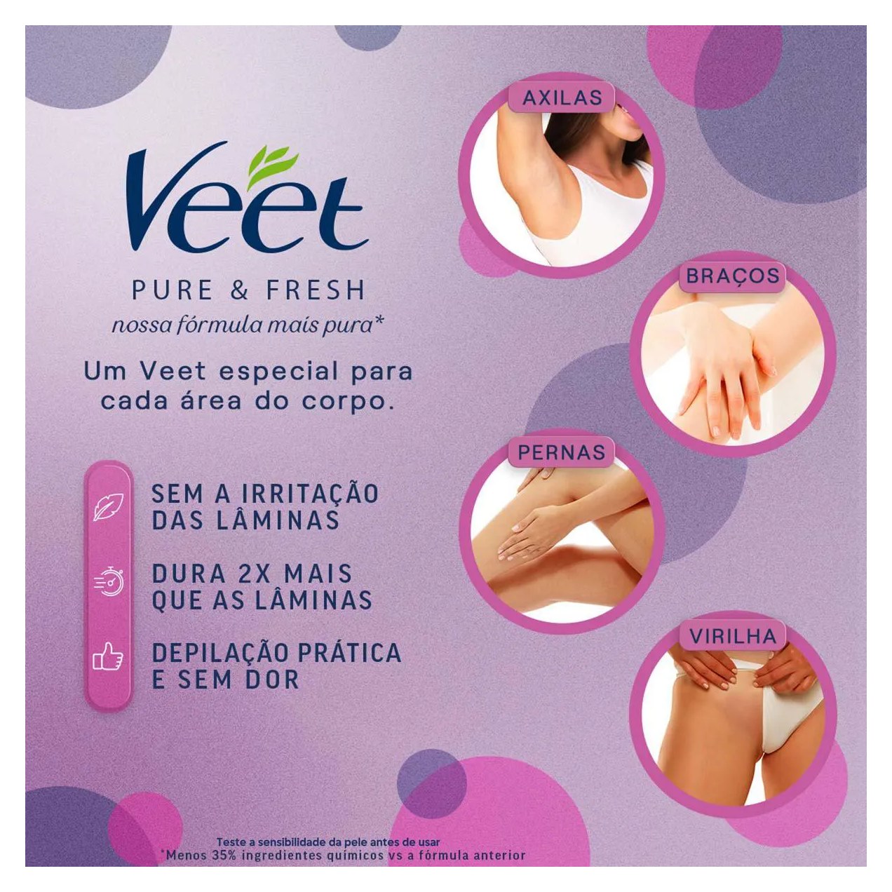 Creme Depilatório Veet Pure & Fresh Pele Sensível 200ml