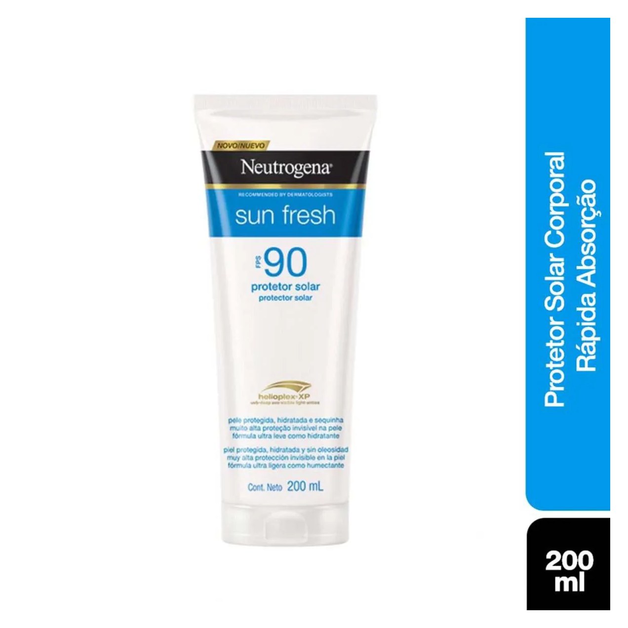 Protetor Solar Corporal Loção FPS 90 Neutrogena Sun Fresh 200ml