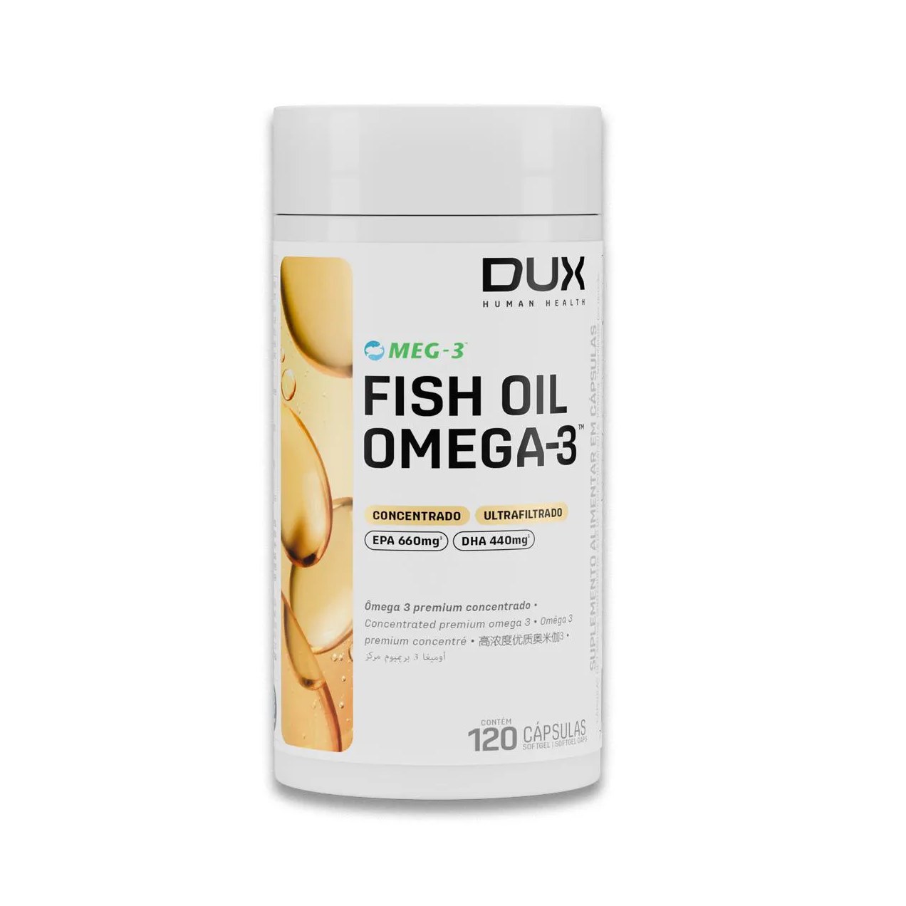 Ômega 3 Dux Fish Oil 430Mg 120 Cápsulas
