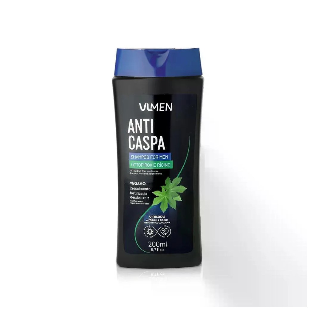 Shampoo Vinilady Anticaspa 200Ml For Men Octopirox e Ricino