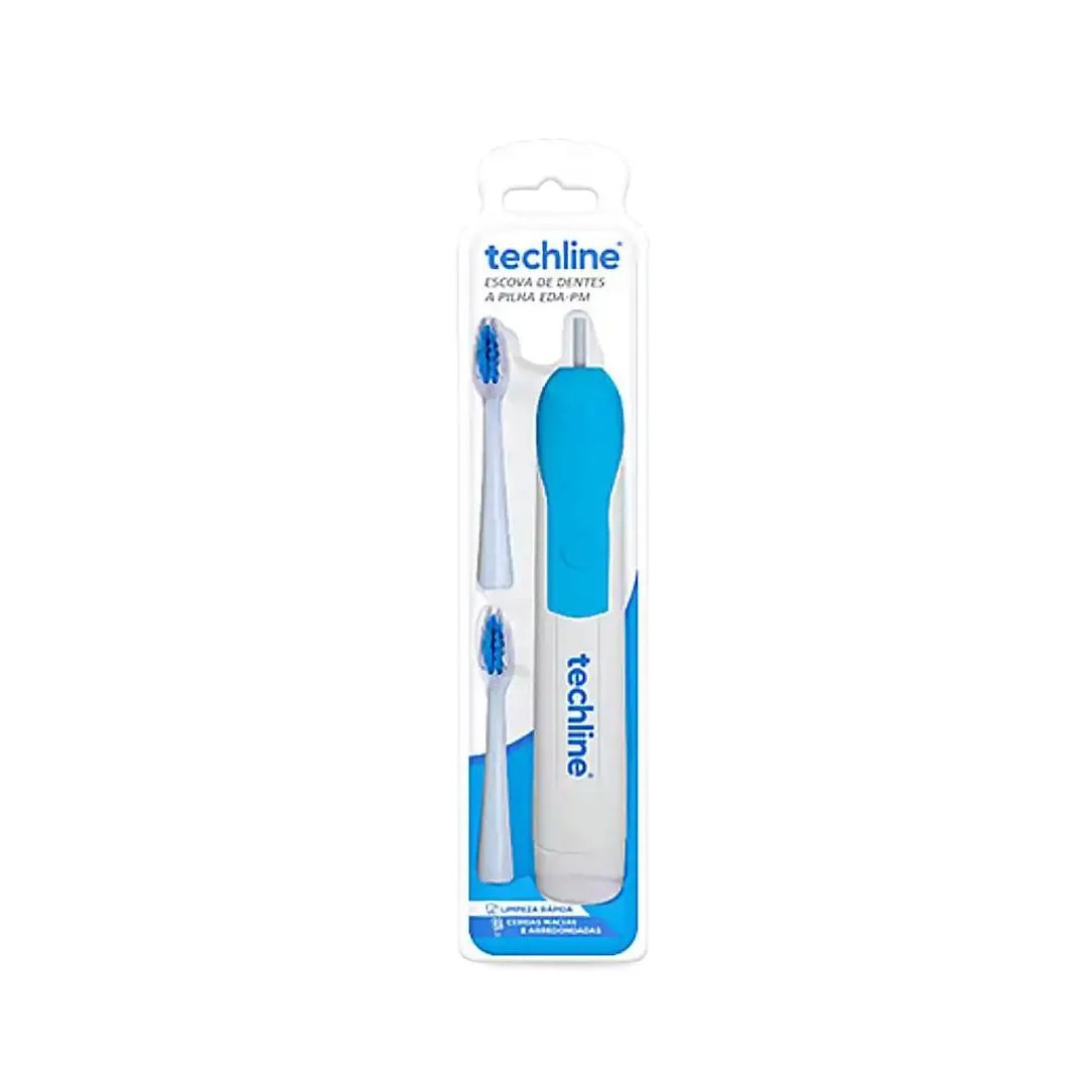 Escova Dental Elétrica Adulto Azul Techline
