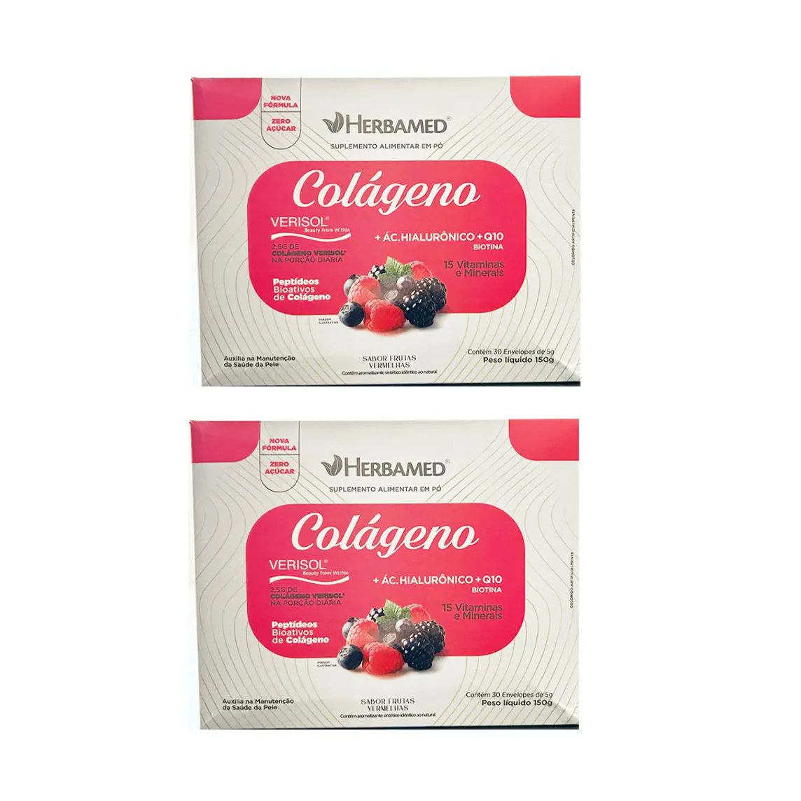 Kit 2 Colágeno Verisol Frutas Vermelhas -150G - Herbamed