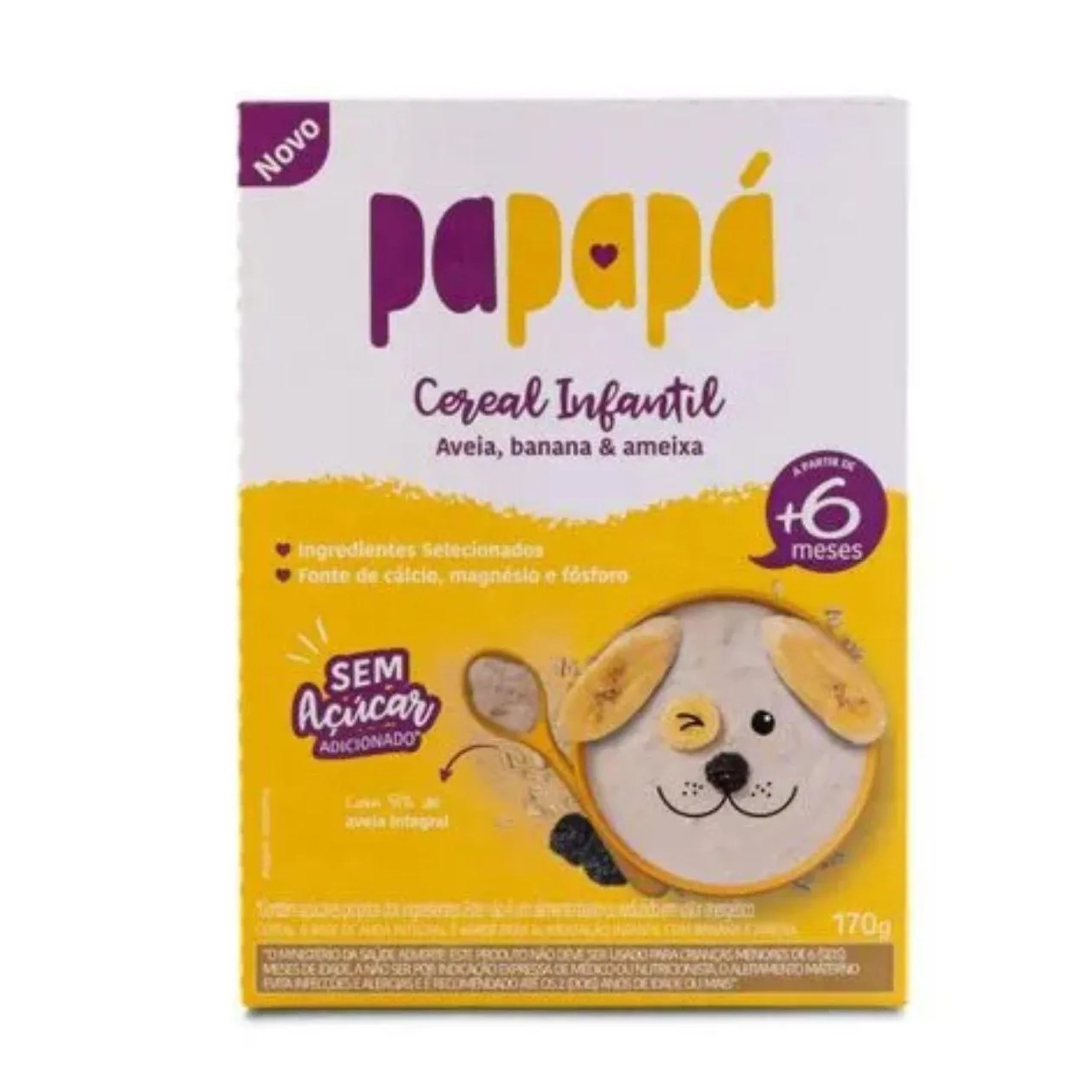 Cereal Infantil Aveia Banana Ameixa Caixa 170G Papapa