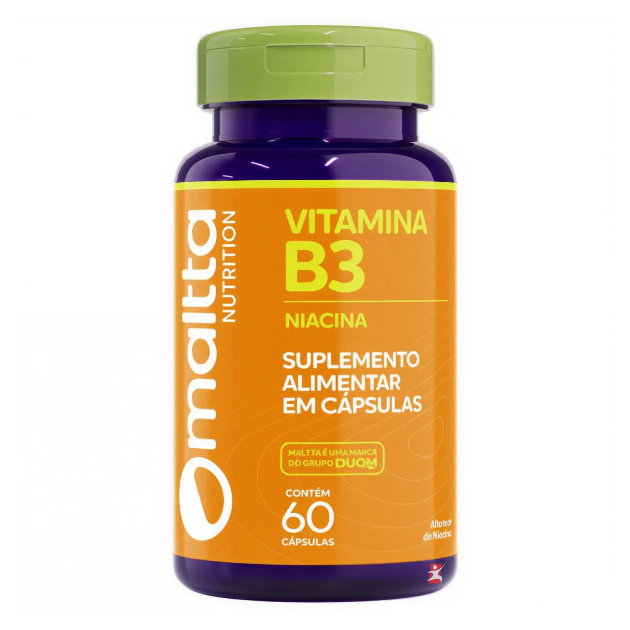 Vitamina B3 Concentrada Niacina 1 ao Dia com 60 Cápsulas – Maltta Nutrition
