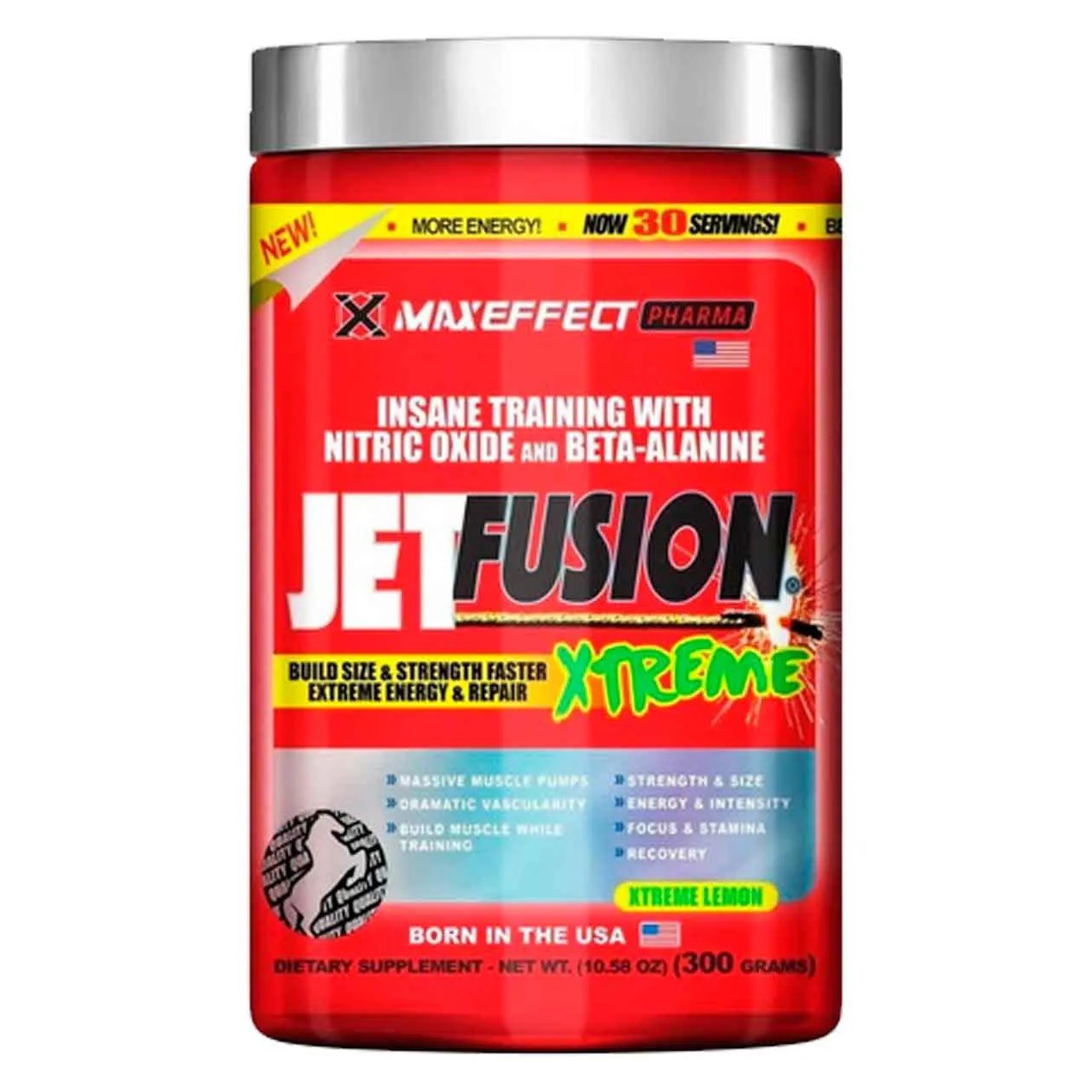 Pre Treino Jetfusion Xtreme Maxeffect 300G Sabor Limão