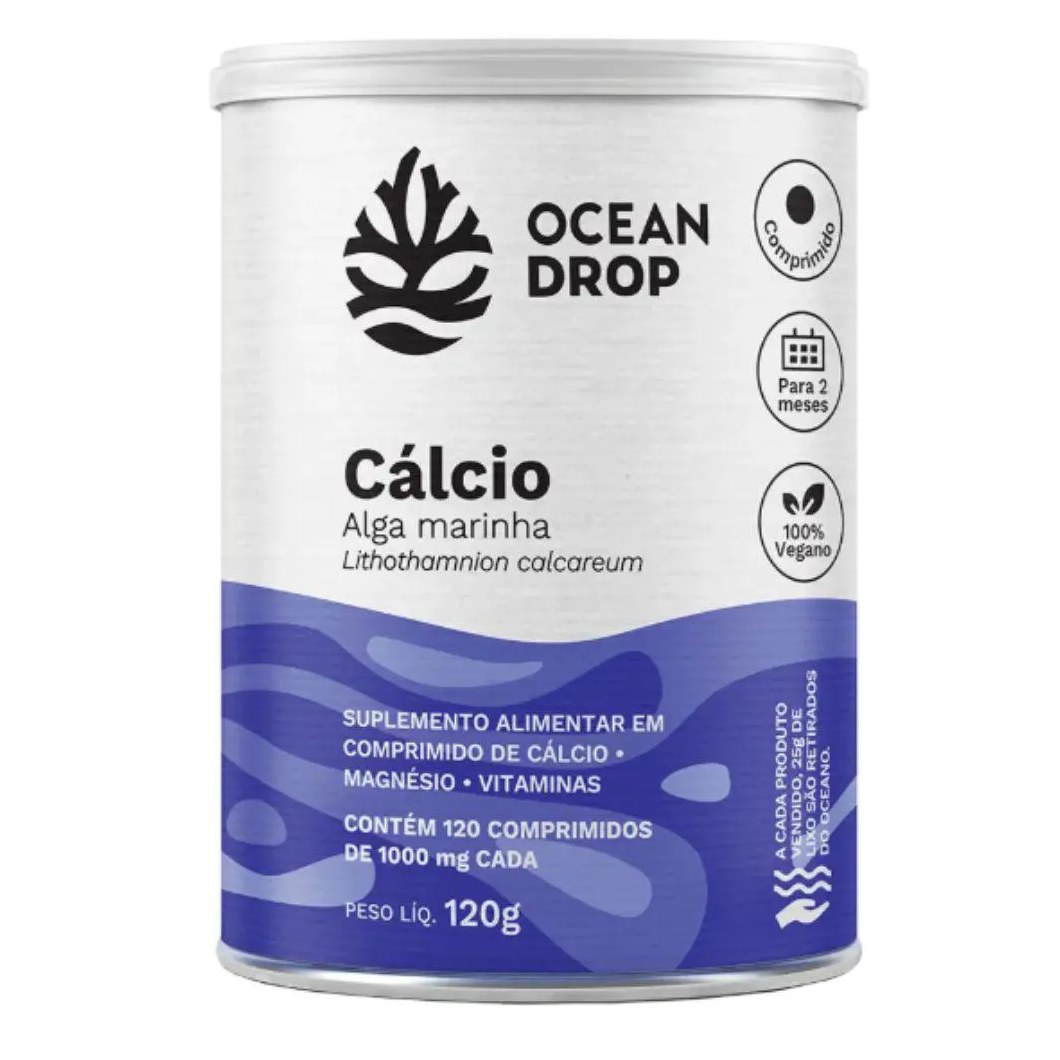 Calcio Alga 1000Mg 120 Comprimidos - Ocean Drop