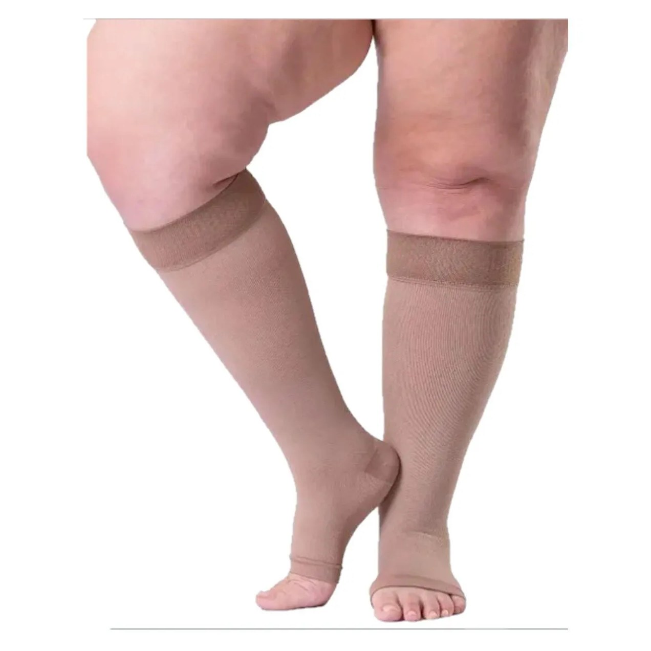 Meia 3/4 Reduce Sigvaris 30-40 Mmhg Aberta Bege M3
