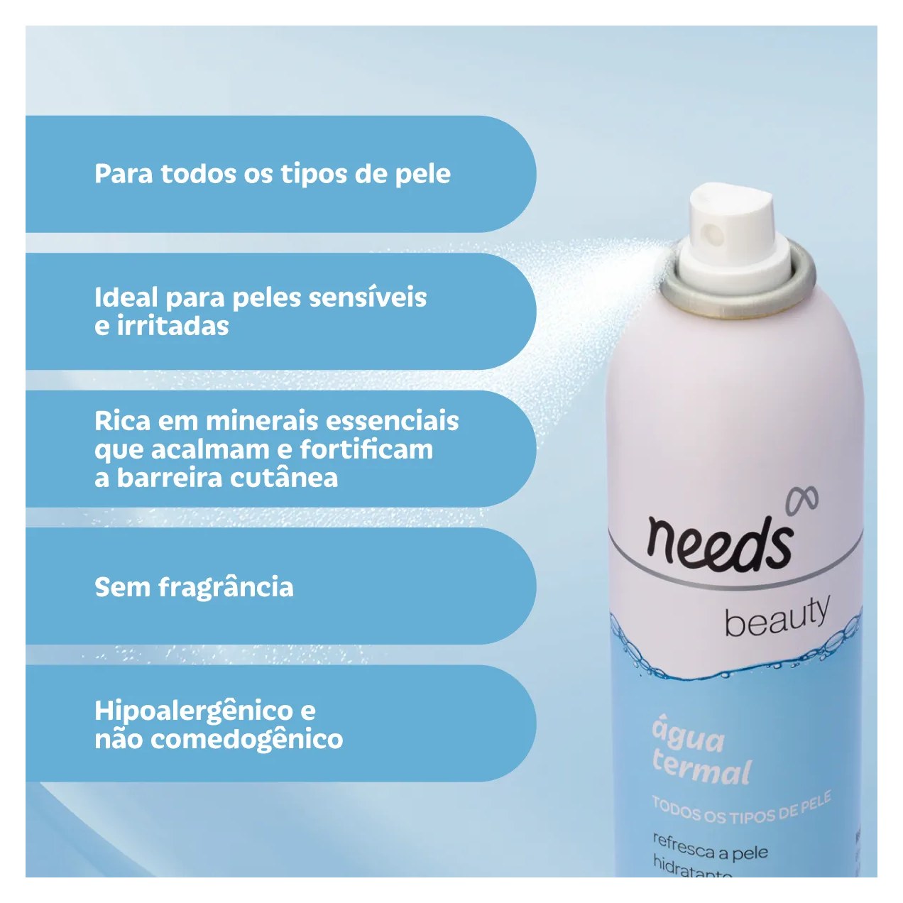 Água Termal Needs Beauty Spray 300ml