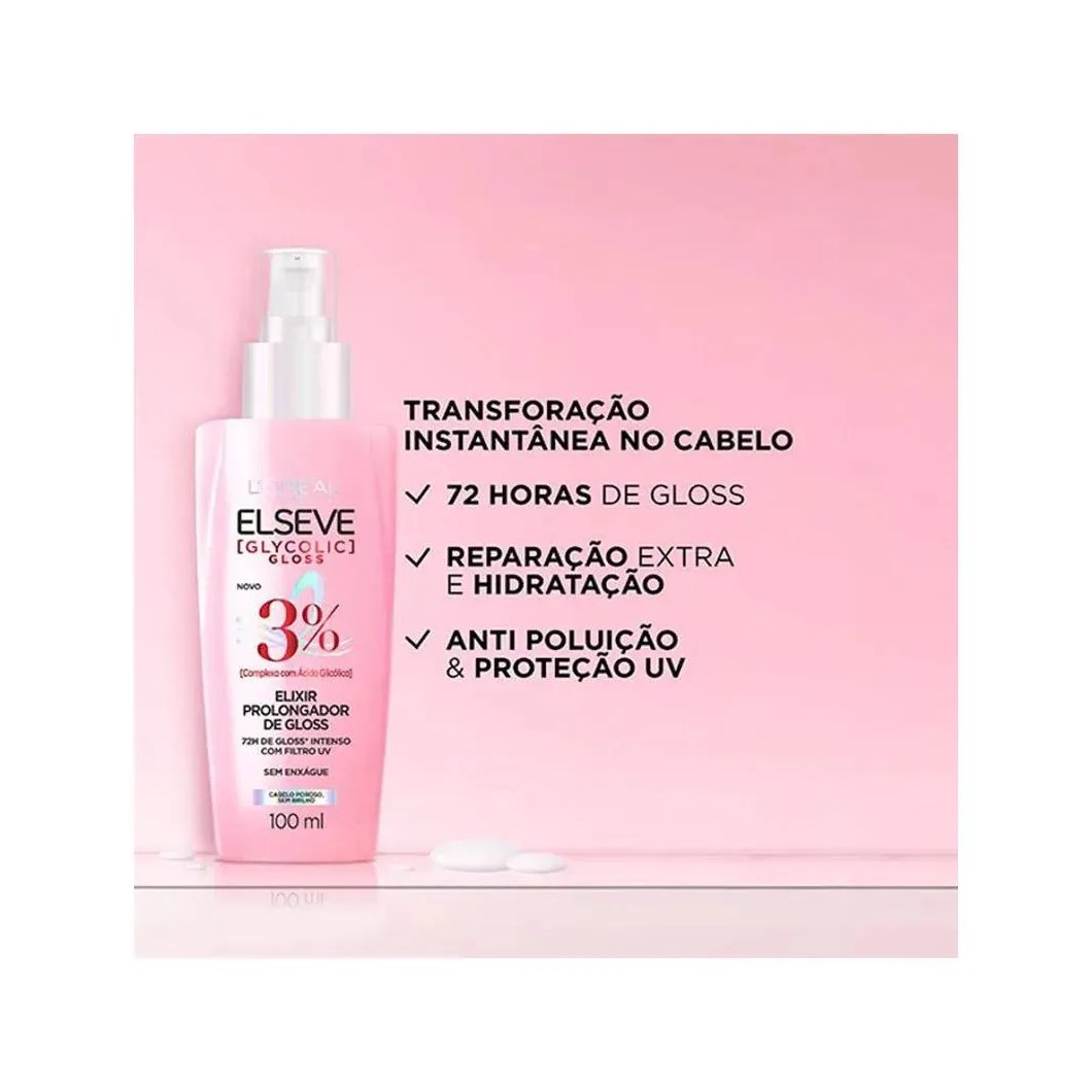 Elseve Sérum Capilar Prolongador de Gloss Glycoli 100Ml