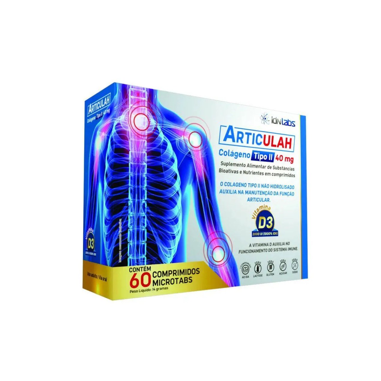 Articulah Colágeno Tipo Ii - 60 Comprimidos - Idn Labs