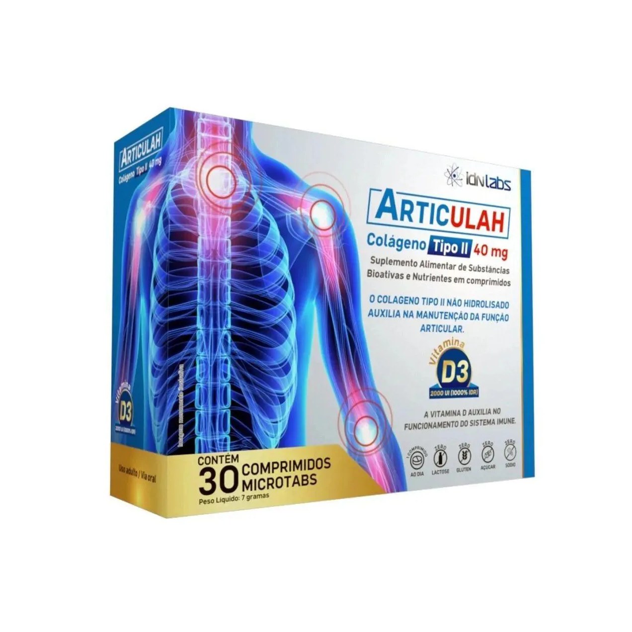 Articulah Colágeno Tipo Ii - 30 Comprimidos - Idn Labs