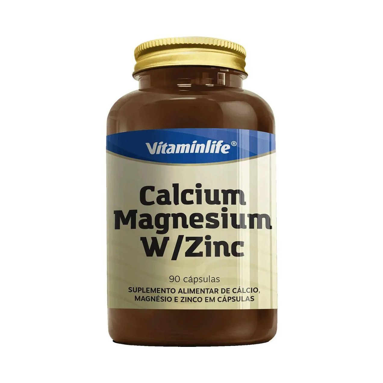 Calcium, Magnesium W/Zinc - 90 Cápsulas - Vitaminlife