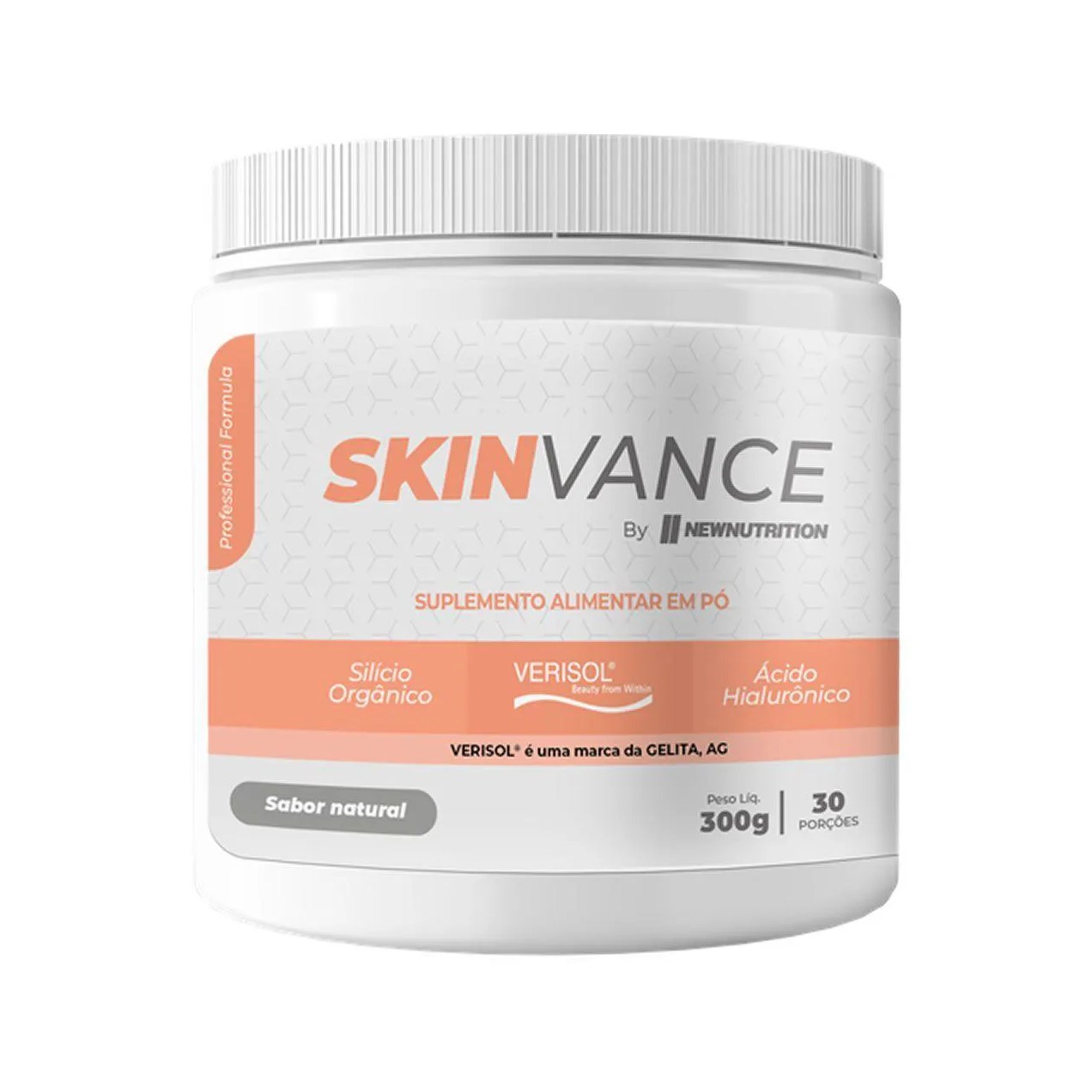 Colágeno Skinvance - 300G Natural - Newnutrition
