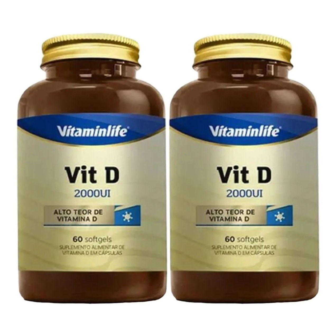 Kit 2X Vit D 2000Ui - 60 Softgels - Vitaminlife