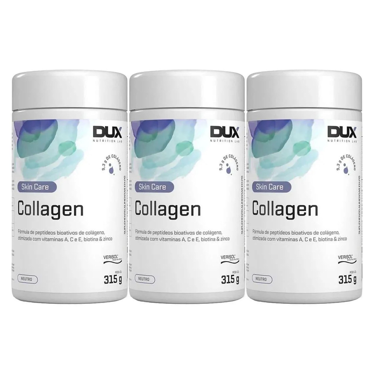 Kit 3X Collagen Verisol - 315G Neutro - Dux Nutrition