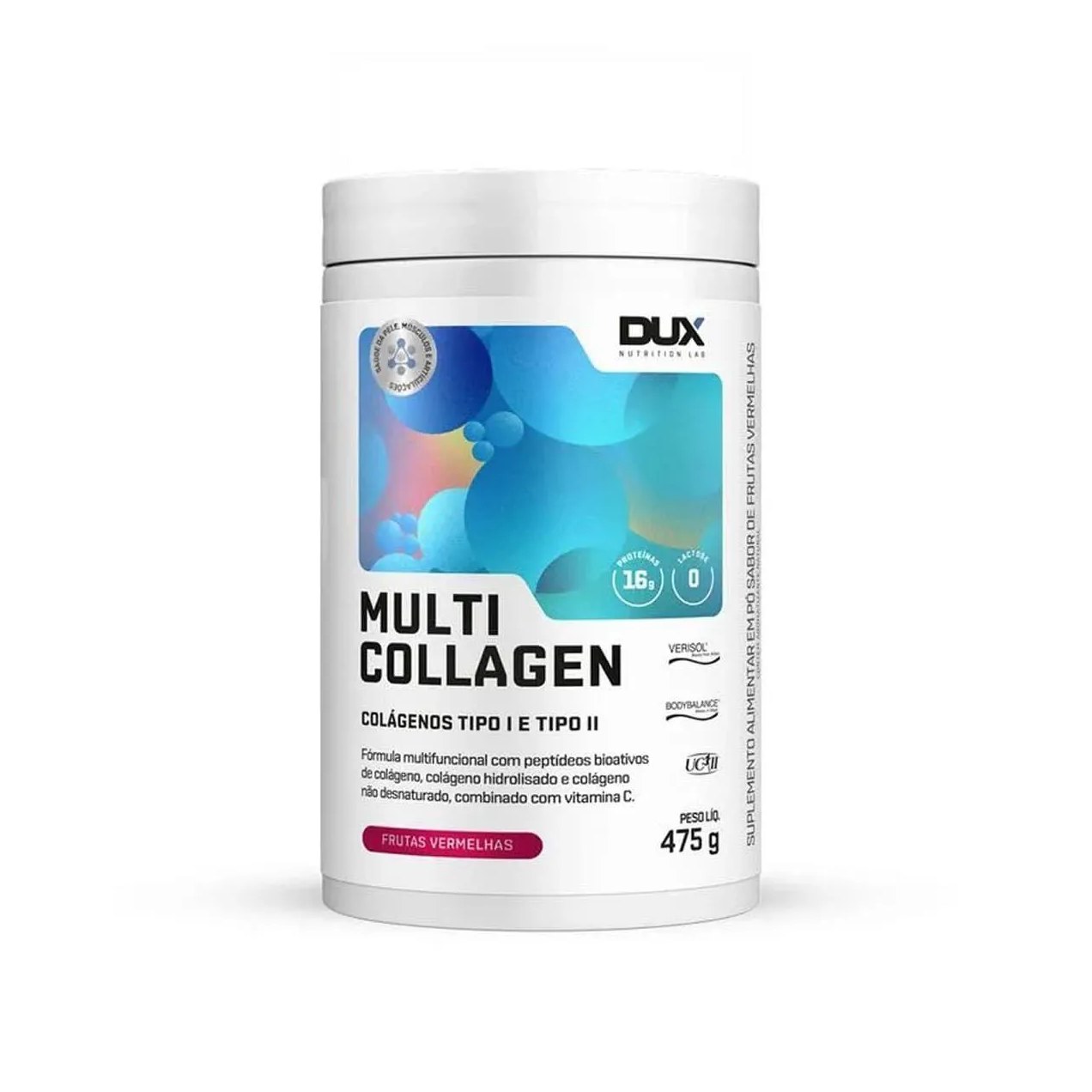 Multi Collagen - 475G Frutas Vermelhas - Dux Nutrition