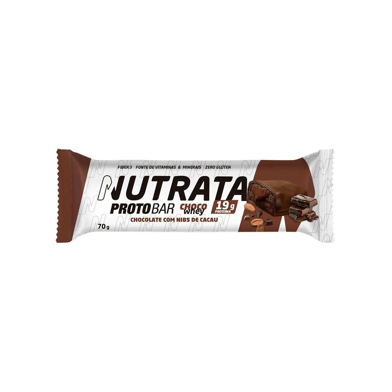 Proto Bar Choco Whey - 1 Unidade de 70G Chocolate com Nibs de Cacau - Nutrata