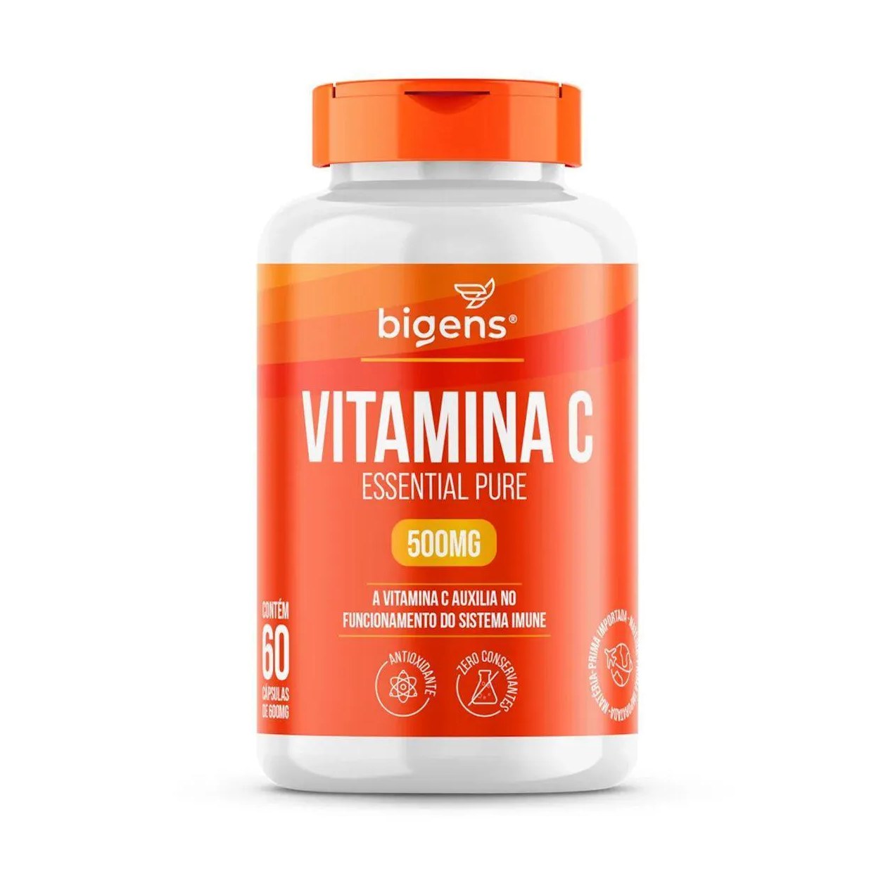 Vitamina C Essential Pure 500Mg - 60 Cápsulas - Bigens
