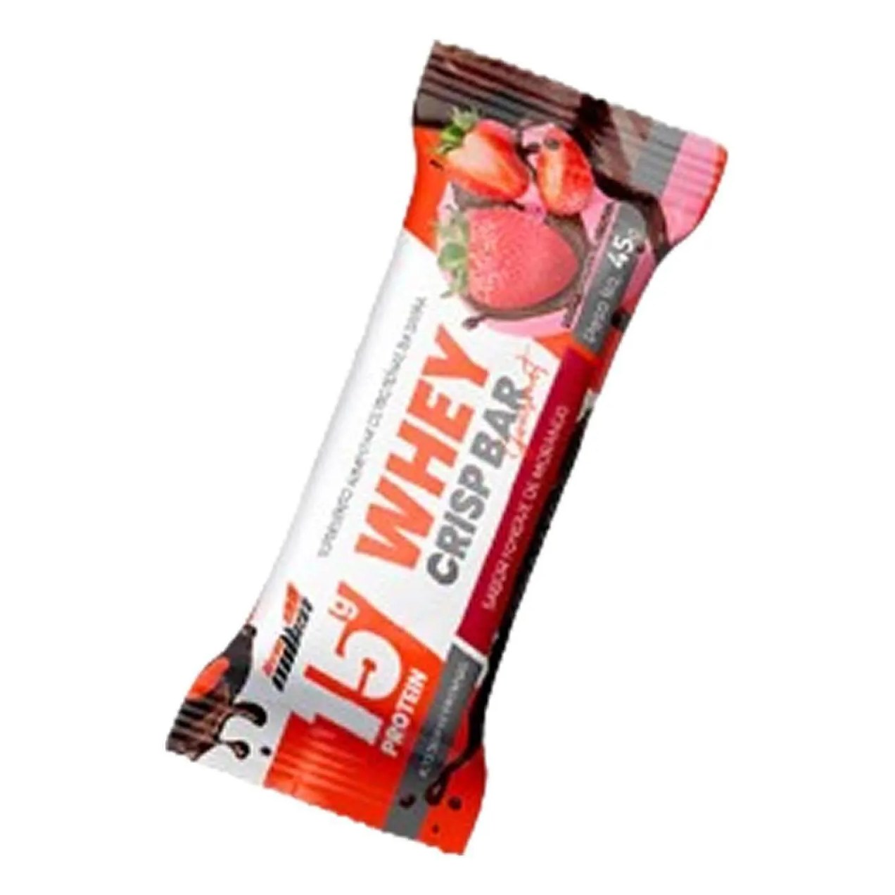 Whey Crisp Bar Gourmet - 1 Barra 45G Fondue de Morango - New Millen