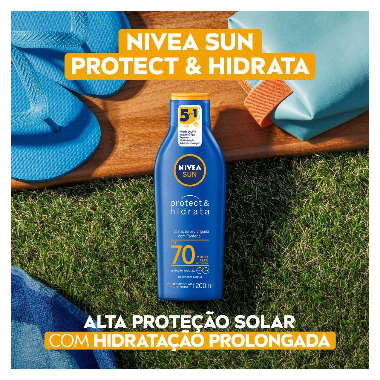 Protetor Solar Corporal Nivea Sun Protect & Hidrata FPS 70 200ml