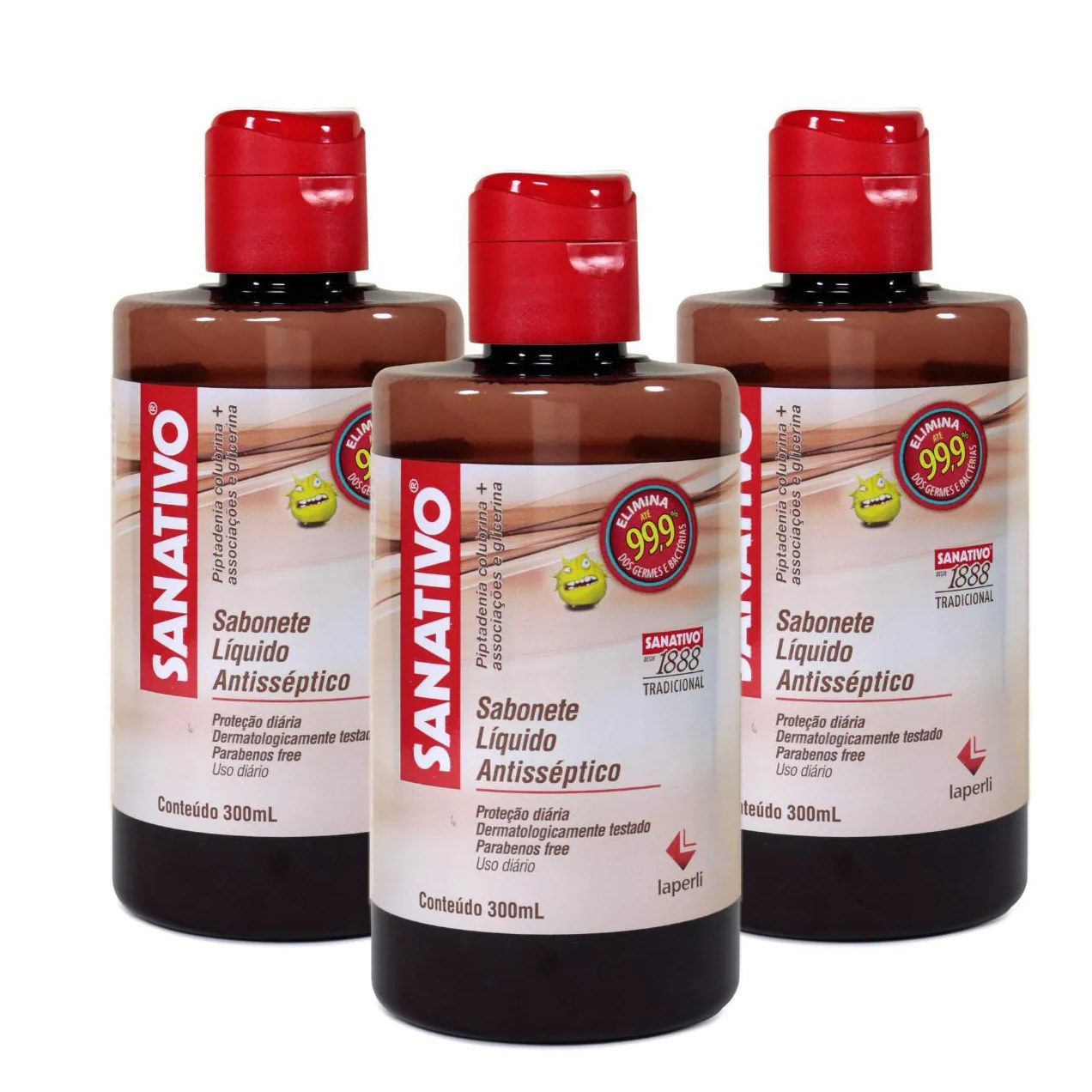 Kit 3 Unidades - Sanativo Sabonete Líquido - 300Ml