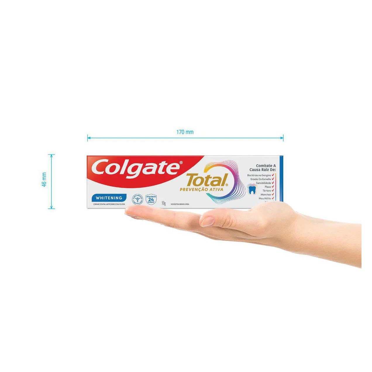 Creme Dental Colgate Total Prevenção Ativa Whitening 90g