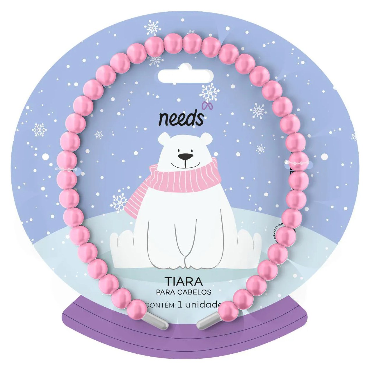 Tiara para Cabelos Needs Urso Polar Esferas 1 unidade