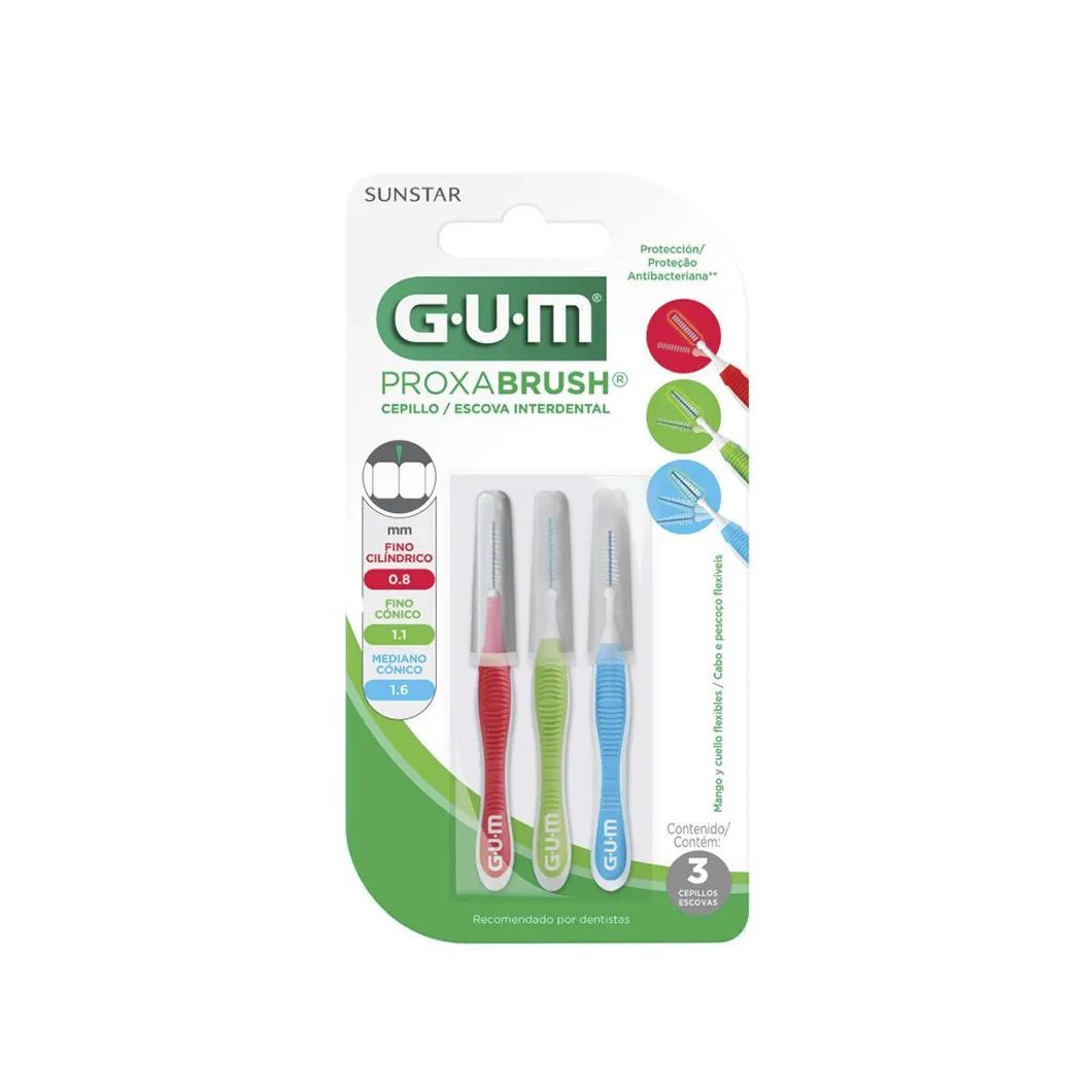 Gum Proxabrush Mix de Tamanhos Escova Interdental 3Un