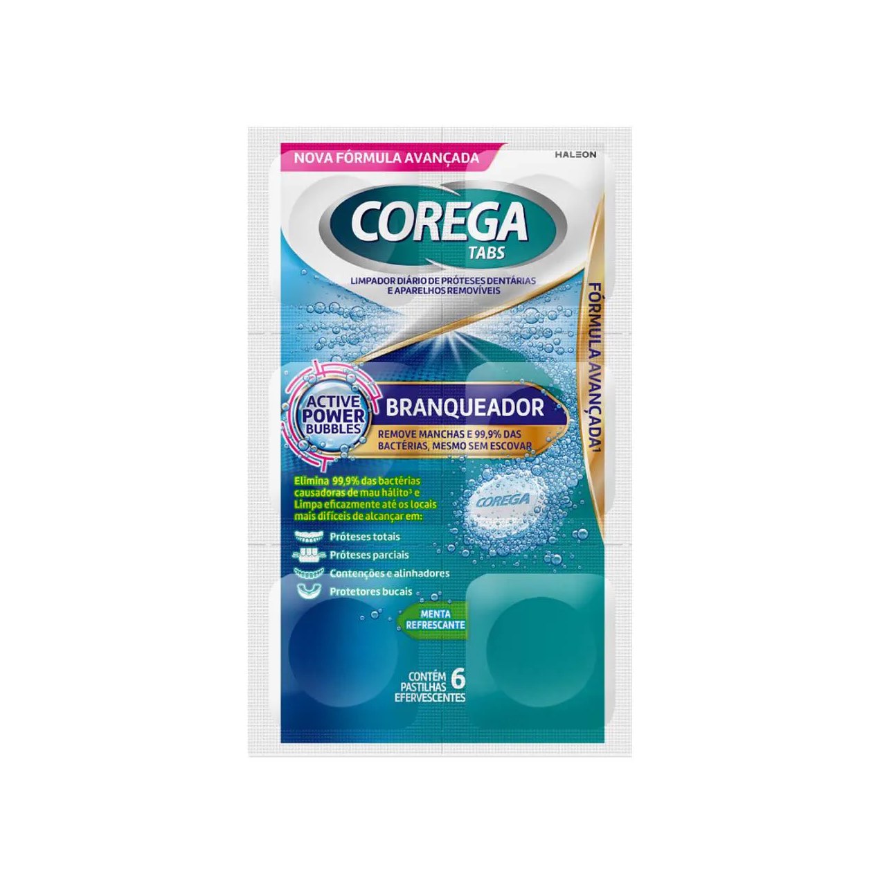 Corega Tabs Branqueador 6 Pastilhas