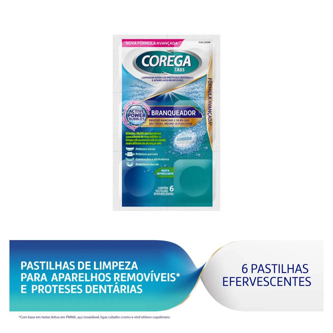 Corega Tabs Branqueador 6 Pastilhas