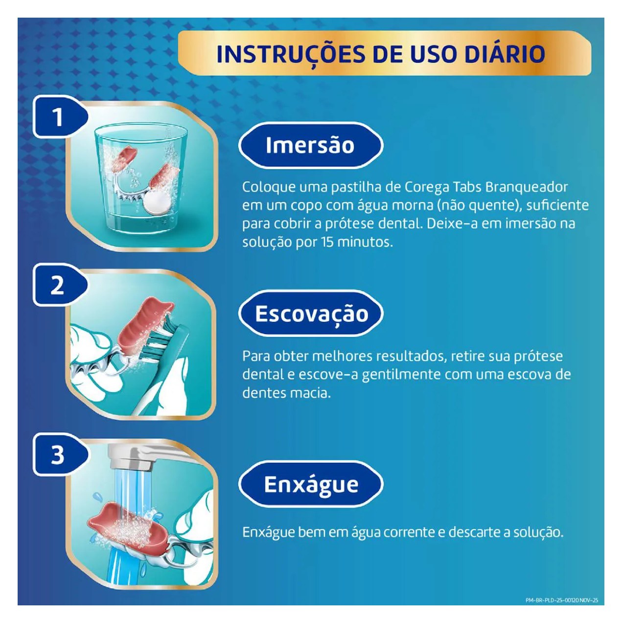 Corega Tabs Branqueador 6 Pastilhas