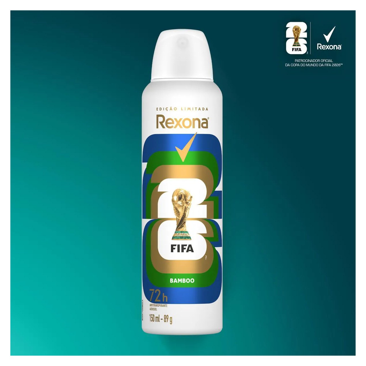 Desodorante Antitranspirante Aerosol Rexona Bamboo Feminino 72h 150ml