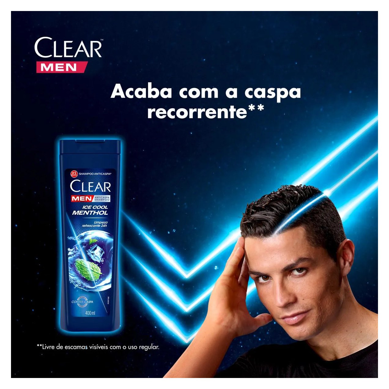 Shampoo Anticaspa Clear Men Ice Cool Menthol 400ml