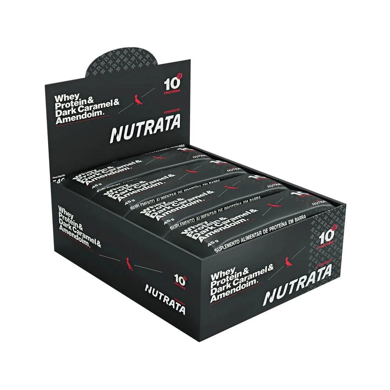 Barra Proteica Reserva - 12 Unidades 45G Dark Caramel e Amendoim - Nutrata