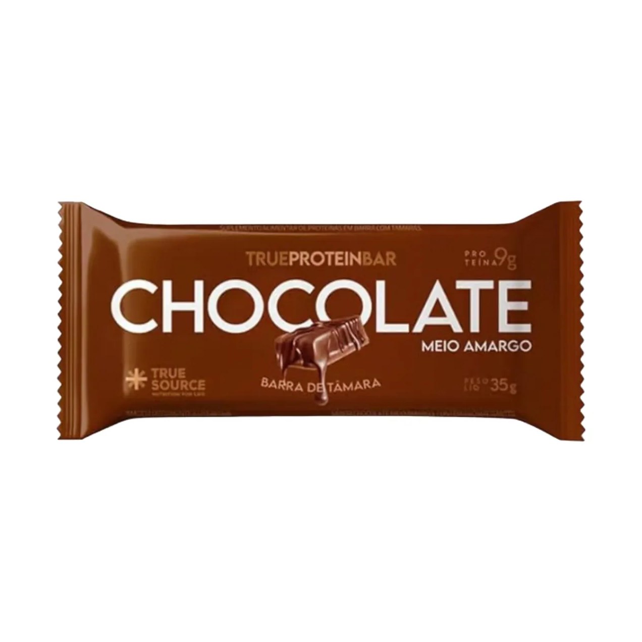 Barra de Tâmara True Protein Bar Chocolate Meio Amargo 35g