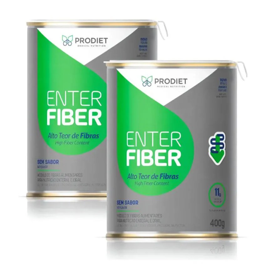 Kit C/ 2 Enterfiber sem Sabor - Lata 400 Gr