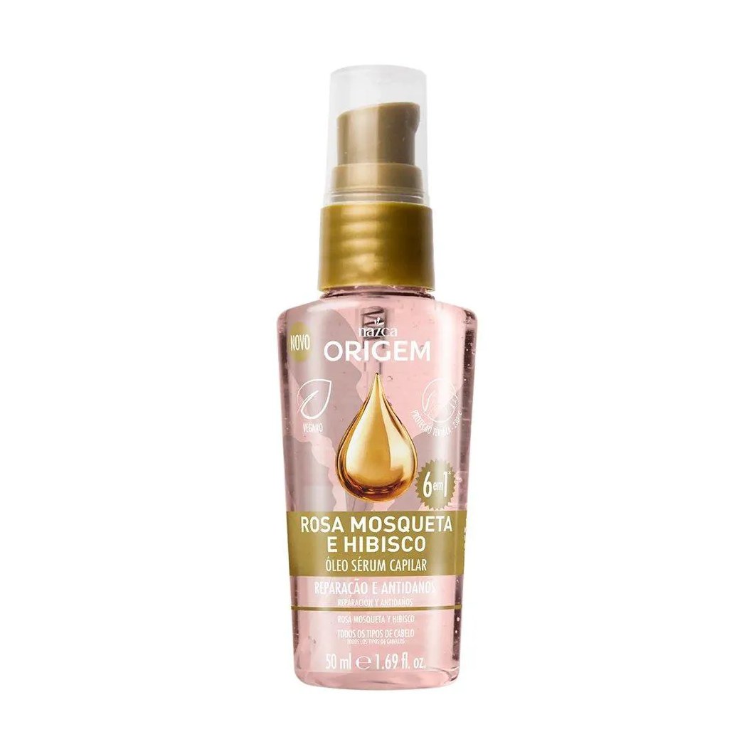 Óleo Capilar Origem Rosa Mosqueta e Hibisco 50Ml - Embalagem com 12 Unidades
