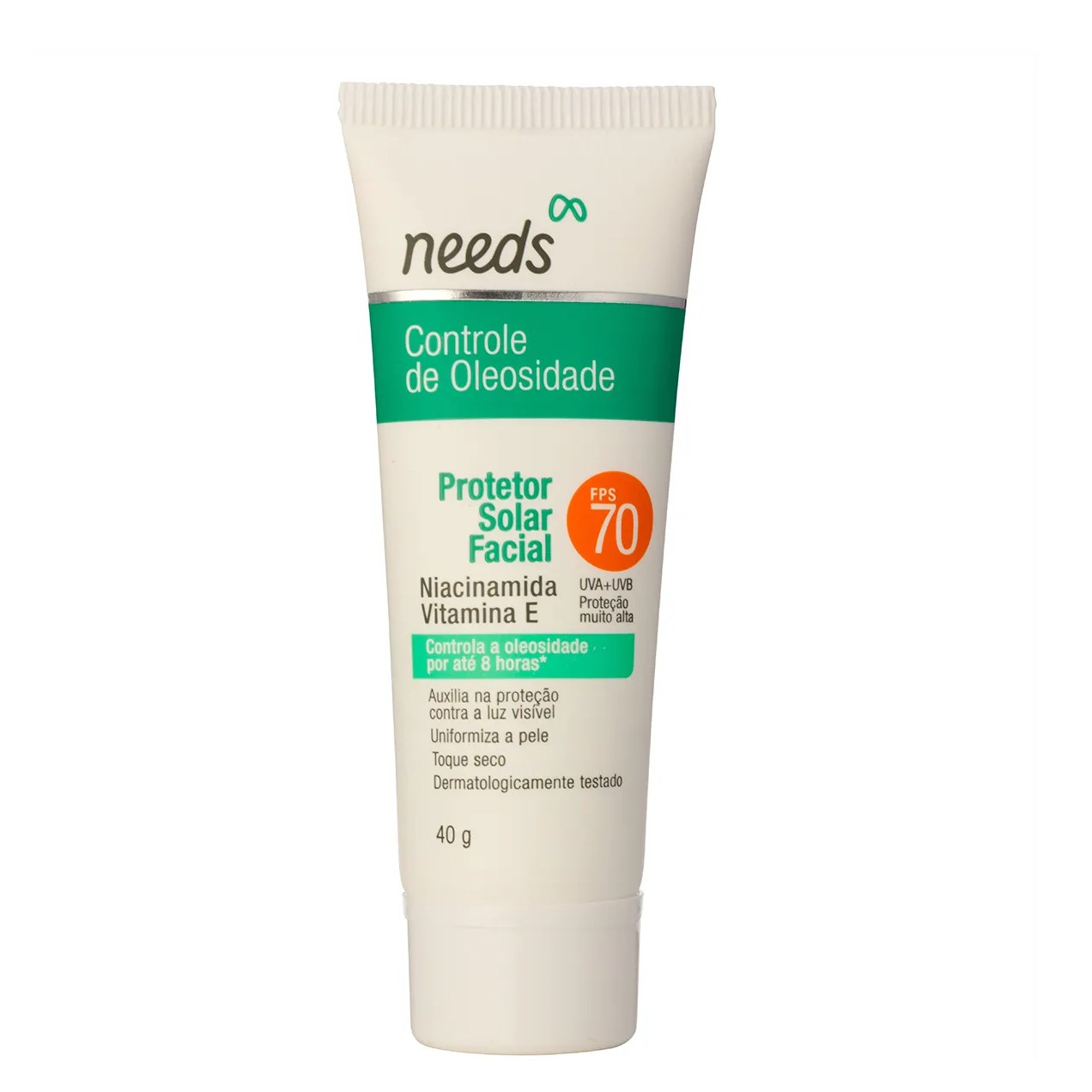 Kit Facial Needs Protetor Solar FPS 70 40g + Gel de Limpeza 60g