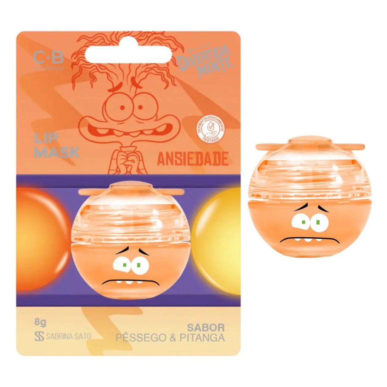 Lip Mask Ansiedade Pêssego Divertida Mente e Sabrina Sato