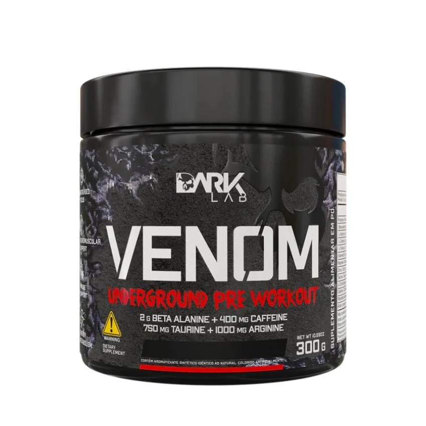 Pré-Treino Venom Underground Dark Lab - 300G Maçã Verde