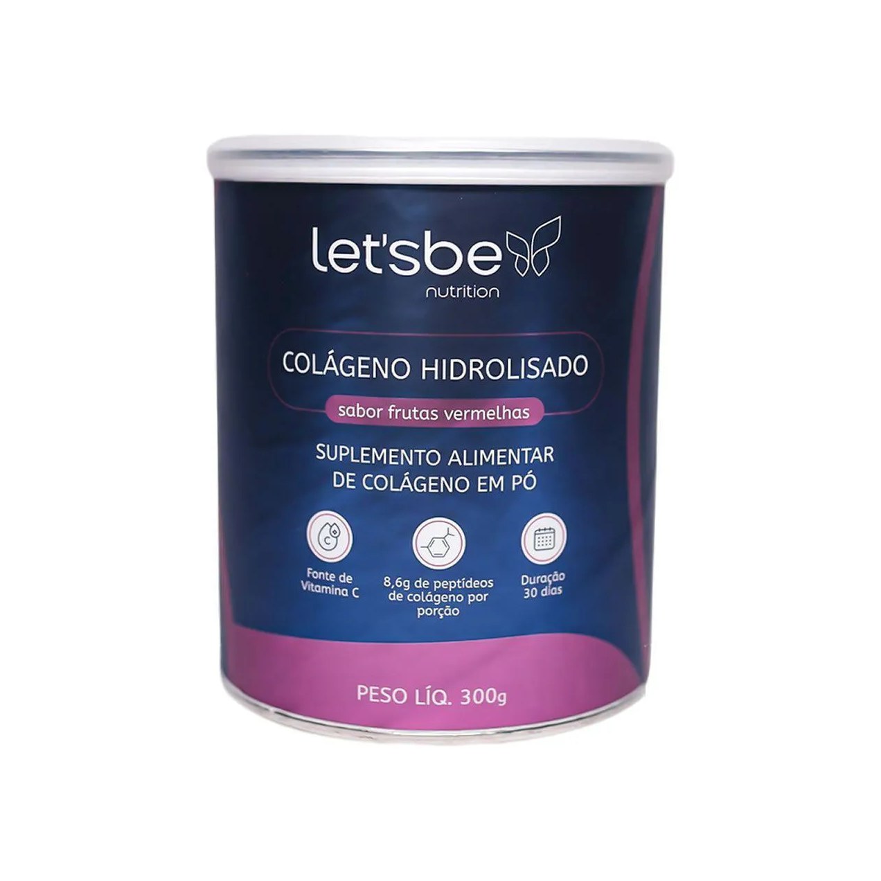 Colágeno Hidrolisado - 300G Frutas Vermelhas - Let´s Be Nutrition