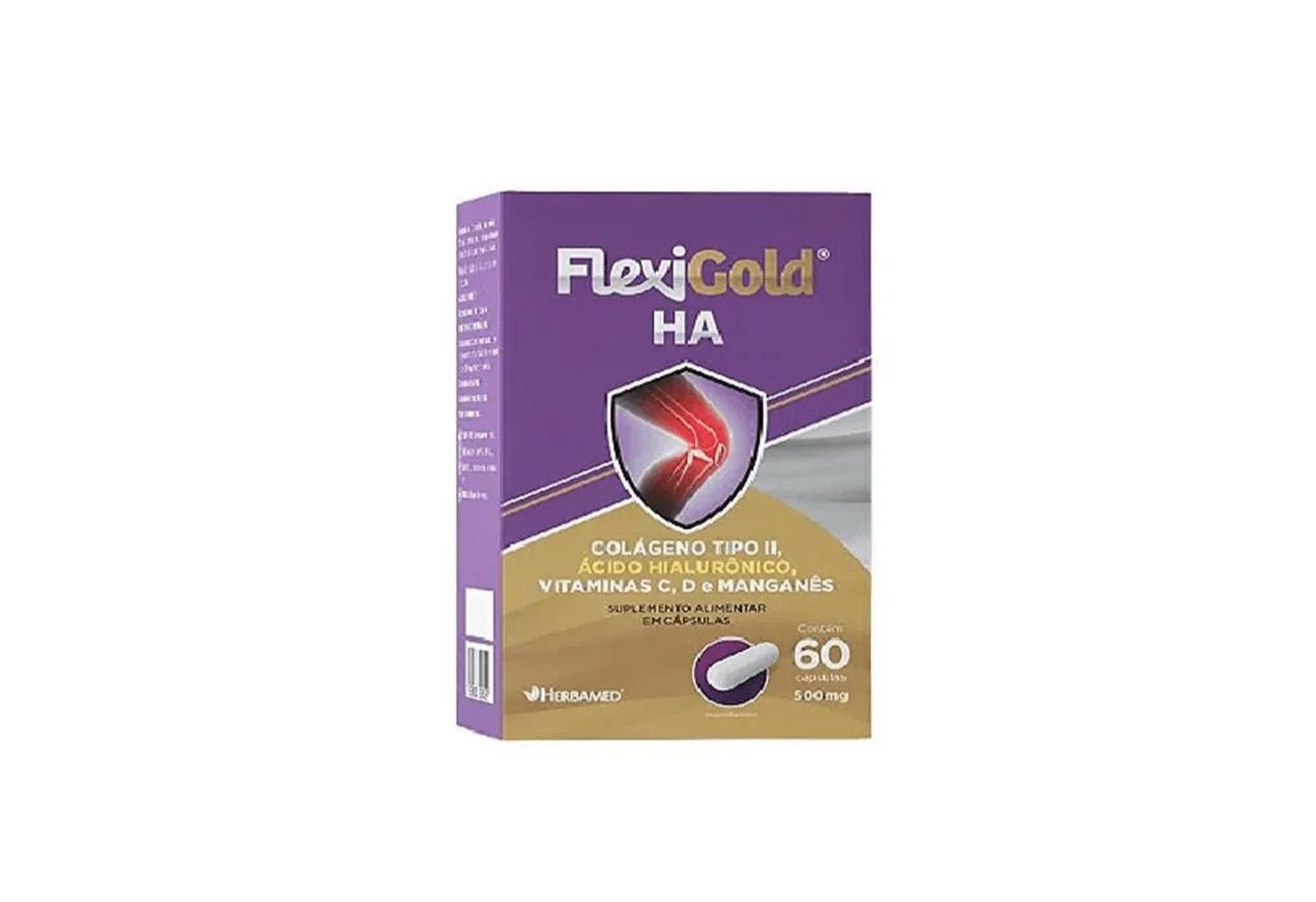 Kit 2 Flexigold Ha Colageno Tipo 2 e Hialur 60 Caps Herbamed
