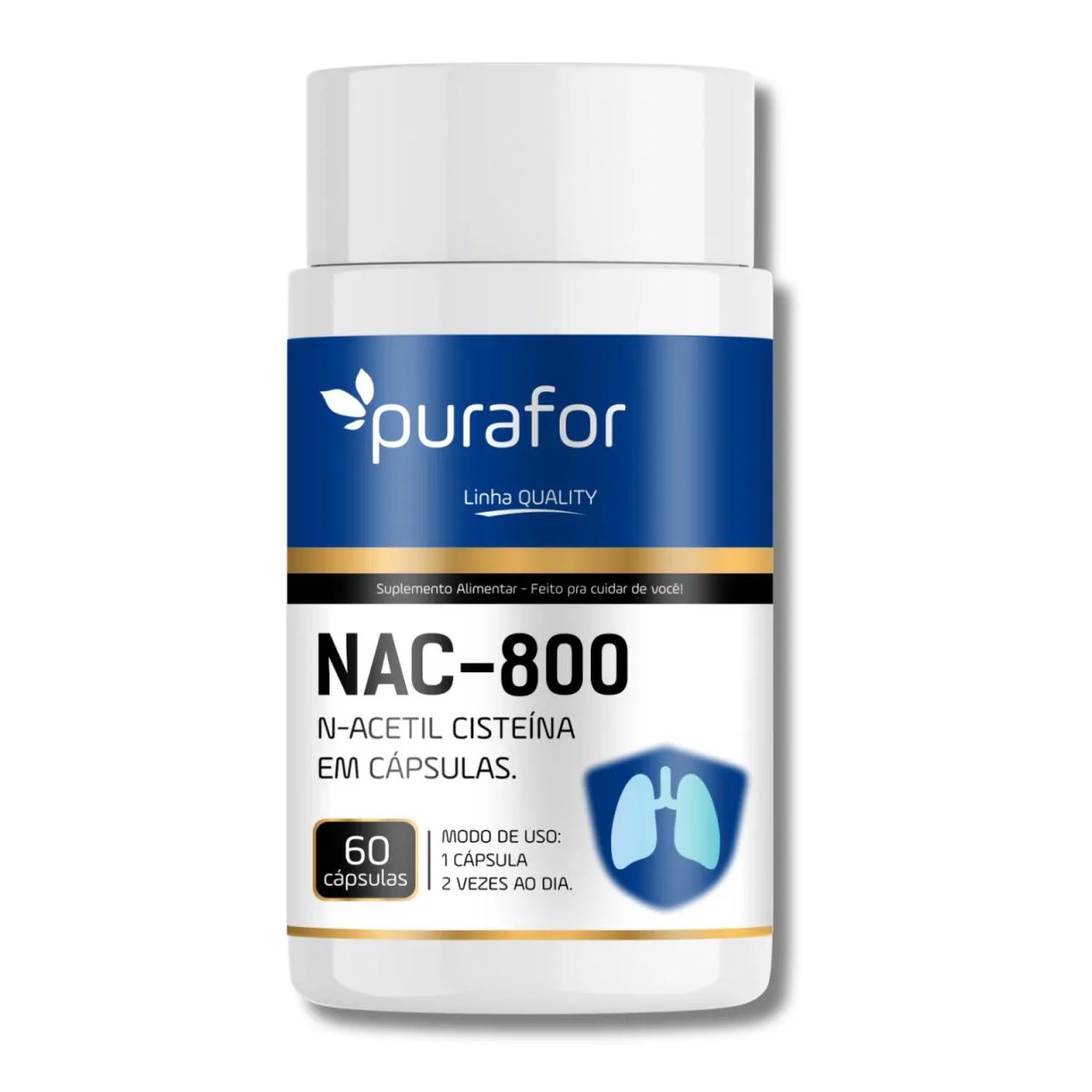 Nac 800 Purafor – N-Acetil Cisteína 800Mg Saúde Respiratória