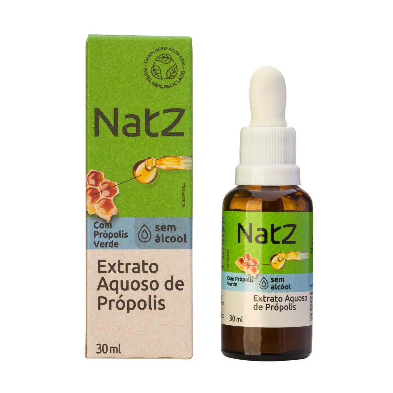 Extrato Aquoso de Própolis Verde Natz Sem Álcool 30ml